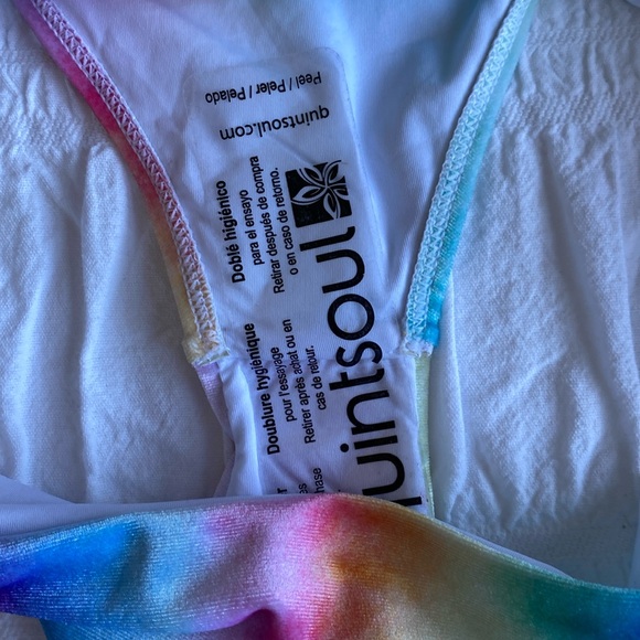 Quint Soul two piece bikini bathing suit w bolero style top tie closure. Medium - Picture 17 of 17